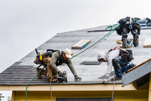 Professional Gutter Installation technician working in Glendale Springs, NC